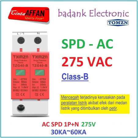 AC SPD 1PN 275V 30KA-60KA Surge Protect Device House Office Arrester