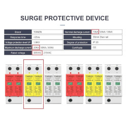 AC SPD 1PN 385V Surge Protect Device Arrester PV Panel Surya PLTS