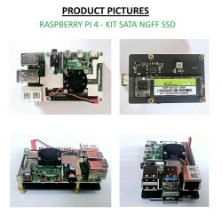 KIT-1B(512)  Raspberry Pi 4 (8GB RAM) KIT SATA NGFF SSD 512GB - Complete SET SIAP PAKAI