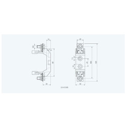50A - SUNTREE SNH00 gPV 1P 1000V DC Fuse Base/Holder  Fuse Link PV