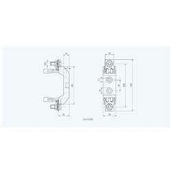 40A - SUNTREE SNH00 gPV 1P 1000V DC Fuse Base/Holder  Fuse Link PV