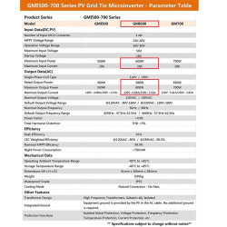 GMI-600 Micro Grid Tie Inverter GTI 600W ON GRID Solar Panel Surya