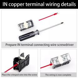 2pcs/pack DIN Rail High Current Terminal Block IN60BK 90A 1P 600V