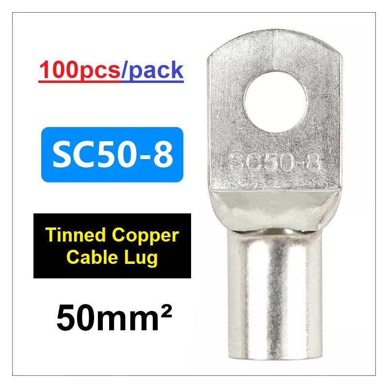 Cable Lug SC50-8 Skun Lubang utk Kabel 50mm2 Screw M8 (100pcs/pack)