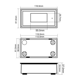 DC 0-300V 0-100A Volt Ampere Power kWh Energy Meter dengan Bluetooth