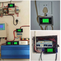 DC 0-300V 0-100A Volt Ampere Power kWh Energy Meter dengan Bluetooth