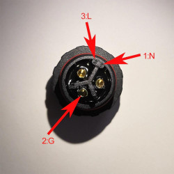 M25 3-Pin AC Cable Connector 3-Wire Waterproof for WVC Micro Inverter