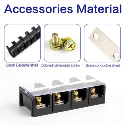 High Current Terminal Block TC-1504 150A 4P 600V Double Row Screw M8