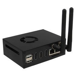 Geekworm N508  METAL CASE for Orange Pi 5 Plus (with Cooling Fan External Antenna and Heatsink)