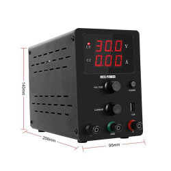NICE POWER Adjustable DC Switching Power Supply 0-30V 0-10A - BLACK