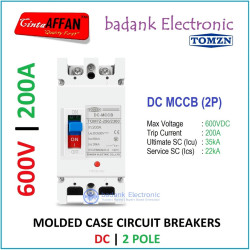 MCCB DC 2P 200A 600V Molded Case Circuit Breaker Panel Surya PLTS