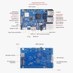 Orange Pi 3B - 4GB RAM Quad-core 64-bit Cortex-A55 Processor up to 1.8GHz