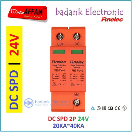 DC SPD 2P 24V 20-40KA Surge Arrester Surge Protect Device