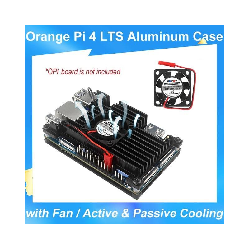 Metal CASE - Orange Pi 4 LTS (with Cooling Fan)