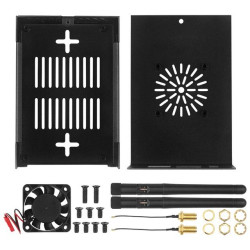 Metal CASE - Orange Pi 5/5B (with Cooling Fan and Antenna)