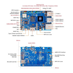Orange Pi 4 PRO - 12GB RAM Allwinner A733 with 8-Core CPU Embedded 3-TOPS NPU