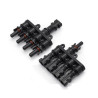 MC4 Cabang 4 (4-IN to 1-OUT) 4T T-Type 1000V Max 50A Solar Panel Surya
