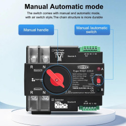 TOMZN ATS AC 125A 220V 2P Automatic Transfer Switch