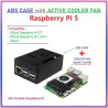 ABS Case with Active Cooler Heatsink Fan for Raspberry Pi 5
