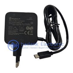 OFFICIAL Raspberry Pi 27W USB-C Power Supply Adaptor 5.1V 5A BLACK color for Raspberry Pi 5