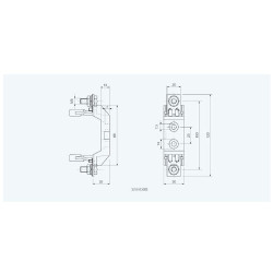 32A - SUNTREE SNH00 gPV 1P 1000V DC Fuse Base/Holder  Fuse Link PV