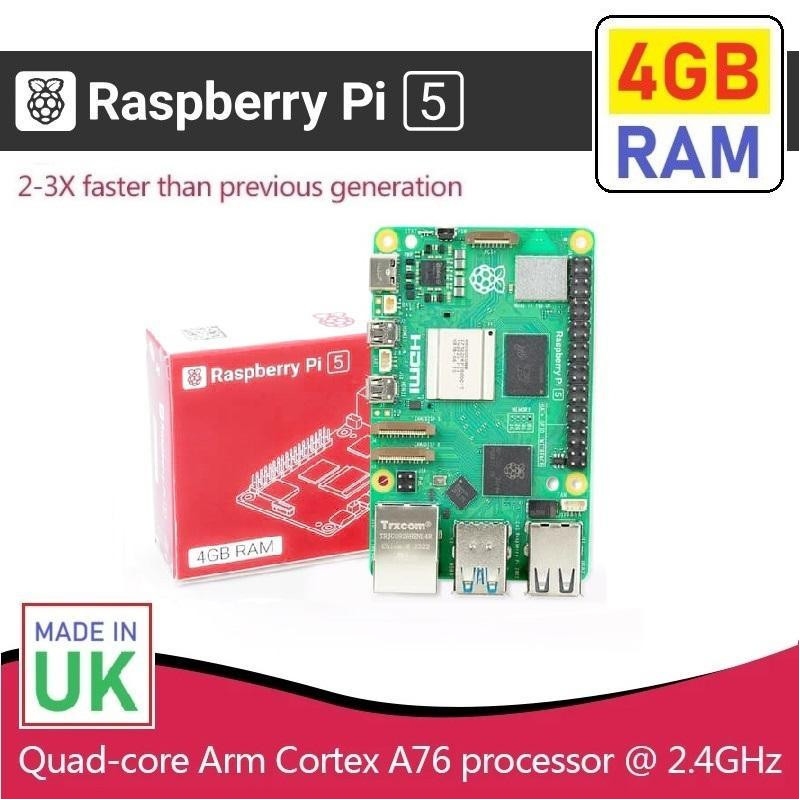 Raspberry Pi 5 - 4GB RAM Quad-Core Processor 2.4GHz