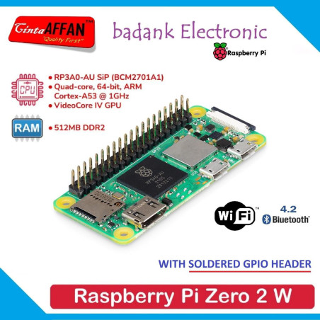 Raspberry Pi Zero 2W (Pre-Soldered GPIO Header)