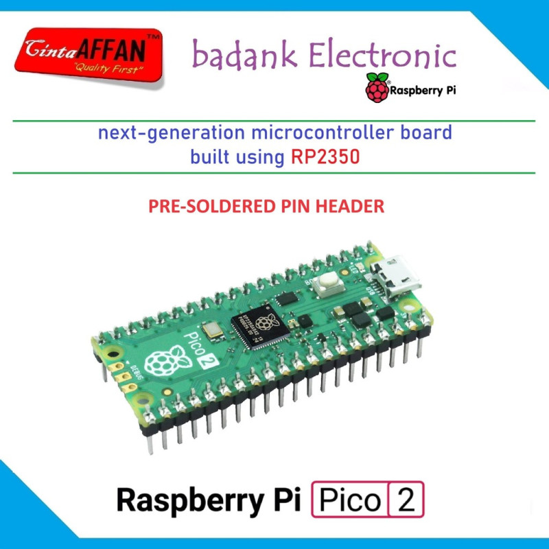 Raspberry Pi Pico 2 (with soldered pin header)