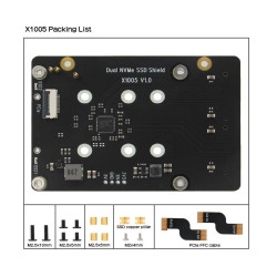 SUPTRONICS X1005 Dual NVMe SSD Bottom Shield with METAL CASE for Raspberry Pi 5
