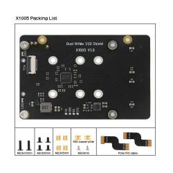 SUPTRONICS X1005 Dual NVMe SSD Bottom Shield for Raspberry Pi 5