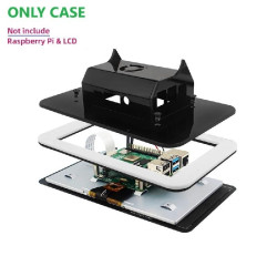 Raspberry Pi 5 Compatible LCD Case of OFFICIAL Raspberry Pi 7 Inch Touchscreen Display