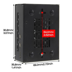 SSD NVME M.2 BASE BOARD SHIELD with METAL CASE for Raspberry Pi 5
