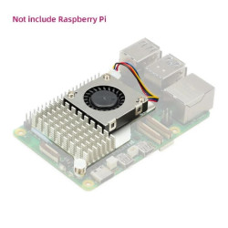 SILVER Active Cooler Fan for Raspberry Pi 5 Integrated with Heatsink