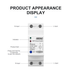 TUYA Wifi 1 Phase ON-OFF Switch Breaker 80A 220VAC