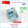 RCBO AC C3 3A 230V 1PN Residual Current Operated Circuit Breaker
