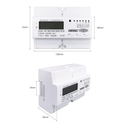 80A TUYA IVAP 3-Phase SMART Energy kWh Meter EXPORT-IMPORT Pre-Payment