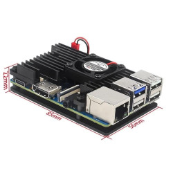 Metal CASE - Orange Pi 3B (with Cooling Fan)