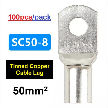 Cable Lug SC50-8 Skun Lubang utk Kabel 50mm2 Screw M8 (100pcs/pack)