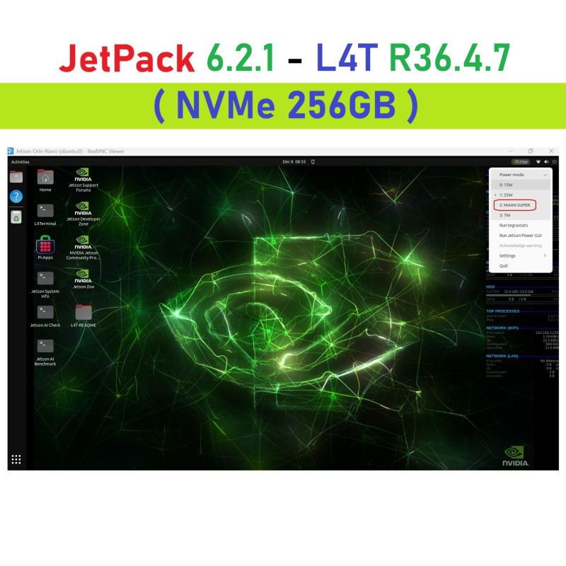 Install OS for Jetson Orin Nano 8GB Developer Kit  SSD NVMe 256GB