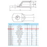 Cable Lug SC6-8 Skun Lubang utk Kabel 6mm2 utk Screw M8 (100pcs/pack)