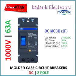 MCCB DC 2P 63A 1000V Molded Case Circuit Breaker Panel Surya PLTS