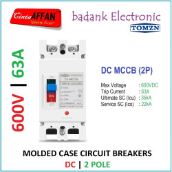 MCCB DC 2P 63A 600V Molded Case Circuit Breaker Panel Surya PLTS