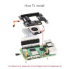 PCIe to M.2 HAT for Raspberry Pi 5 Support for SSD NVME 2230 and 2242 Form Factor
