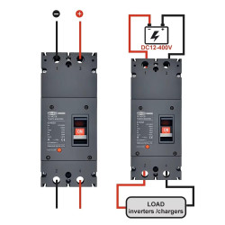 MCCB DC 2P 350A 1500V Molded Case Circuit Breaker Panel Surya PLTS