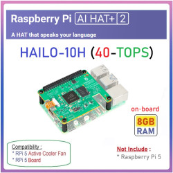 OFFICIAL Raspberry Pi AI HAT 2 Hailo-10H (40-TOPS) On-board 8GB RAM for Raspberry Pi 5