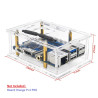 Acrylic Case Compatible for Orange Pi 4 PRO with Cooling Fan  Heatsinks