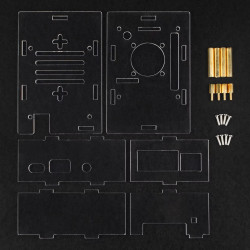 Acrylic Case Compatible for Orange Pi 4 PRO with Cooling Fan  Heatsinks