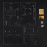 Acrylic Case Compatible for Orange Pi 4 PRO with Cooling Fan  Heatsinks