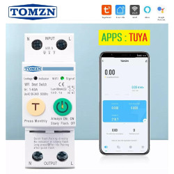 TUYA WIFI SWITCH 2P Energy kWh Power Monitor 63A with LEAKAGE Protect