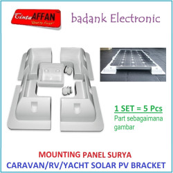 1 SET (5pcs) Caravan Yacht Roof Solar Panel Mounting ABS Bracket Atap